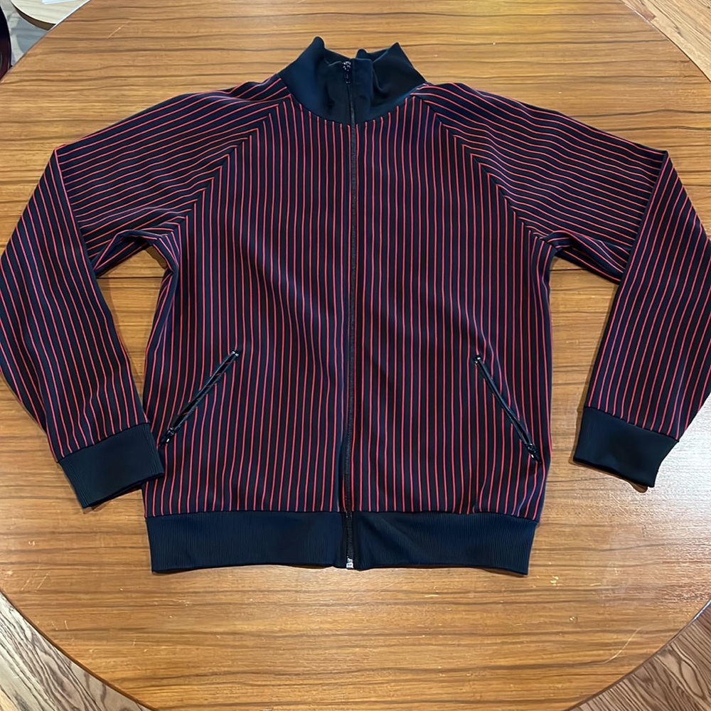 Men’s Black and Red striped H&M Track Jacket Divided